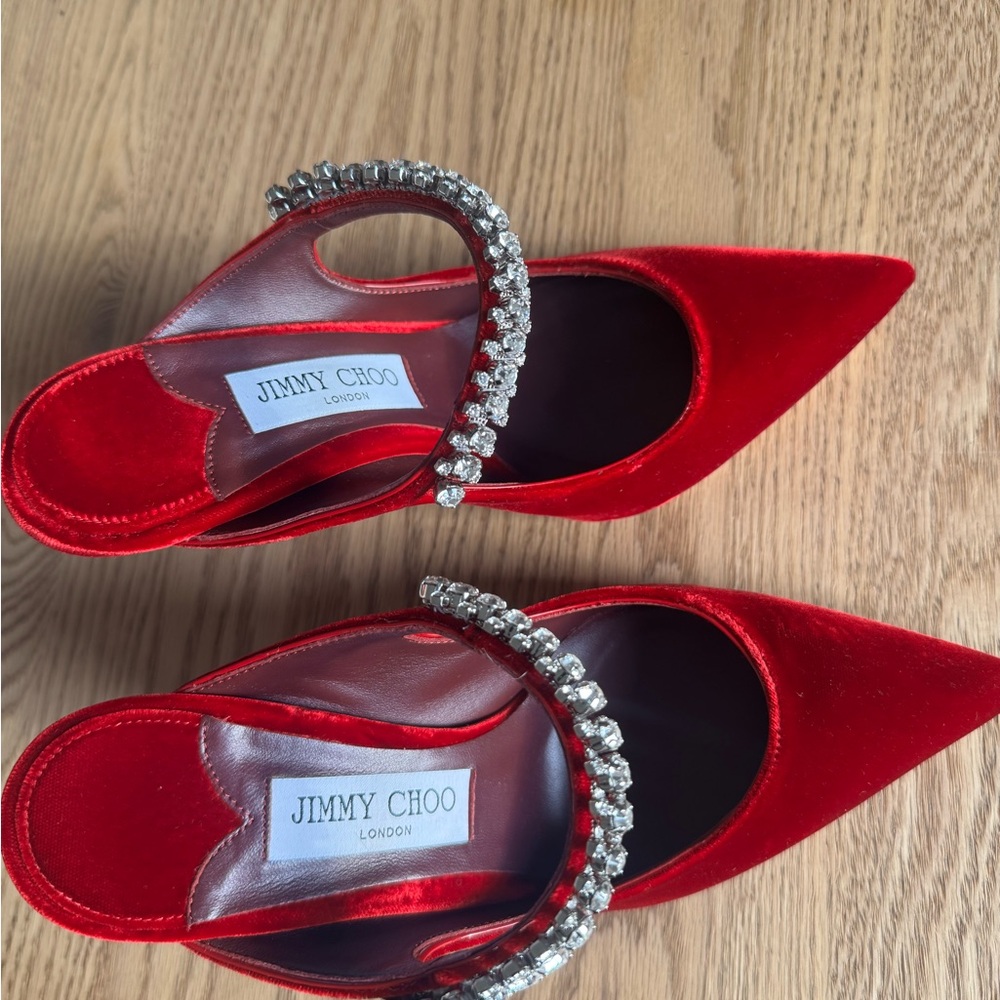 Jimmy Choo Bing Mule Ruby Red